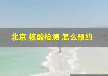 北京 核酸检测 怎么预约